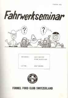 Fahrwerkseminar - Formel Ford Club Switzerland
