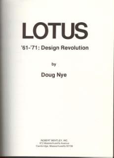 LOTUS: `61-`71: Design Revolution