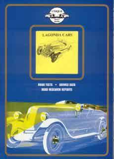 Lagonda Cars - Road Test, Service Data, Road Research Reports