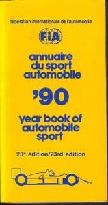 Annuaire de Sport Automobile / Year book of Automobile Sport 1990